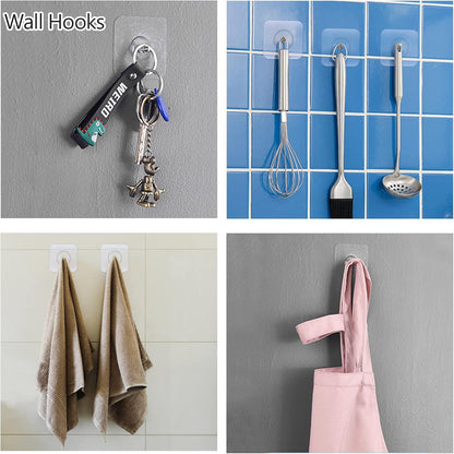 🛠️🔥MCOIKY®Damage-Free Self-Adhesive Picture Hooks 20 Pcs(Buy 10 Get 10 Free) | Heavy-Duty, No-Drill Waterproof Wall Hangers for Home Organization & Decor
