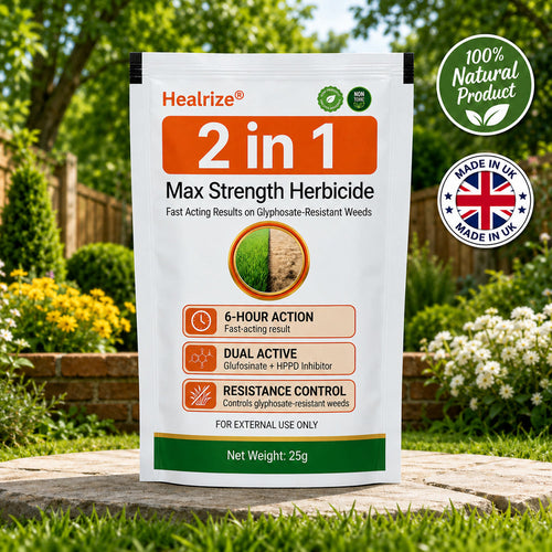 Healrize® 2-𝖎𝖓-1 Max Strength Herbicide: Fast Acting Results on Glyphosate-Resistant Weeds（UK）