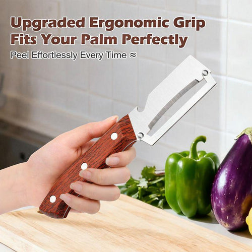🔥MCOIKY®Effortless Premium 2-in-1 Fruit & Veggie Peeler with Bottle Opener - Ultra-Sharp Stainless Steel & Ergonomic Non-Slip Grip