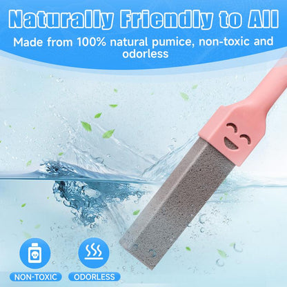 ✨🔥MCOIKY®Pumice Stone Toilet Bowl Cleaner with Ergonomic Long Handle | Hard Water Ring & Limescale Stain Remover for Bathroom, Sink, Tile, Bath-tub and BBQ Grill