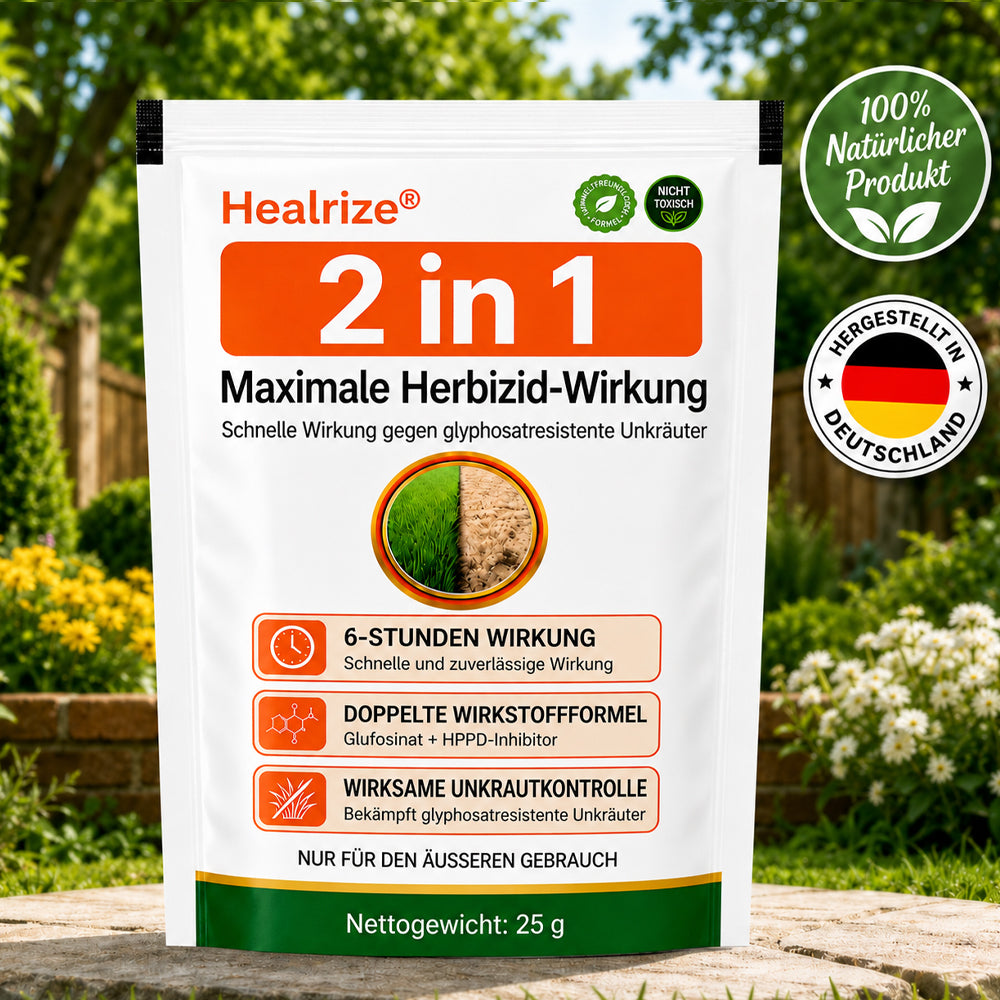 Healrize® 🍂2-𝖎𝖓-1 Maximale Herbizid-Wirkunge: Schnell wirkende Ergebnisse bei glyphosatresistenten Unkräutern