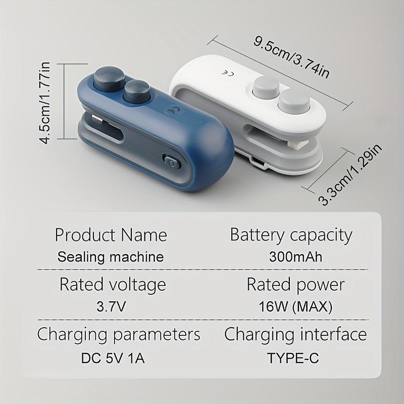 🔥🧲MCOIKY® 2-in-1 Mini Bag Sealer & Cutter | USB-C Rechargeable Portable Heat Sealer with Magnetic Base - Handheld Food Preserver 🍟