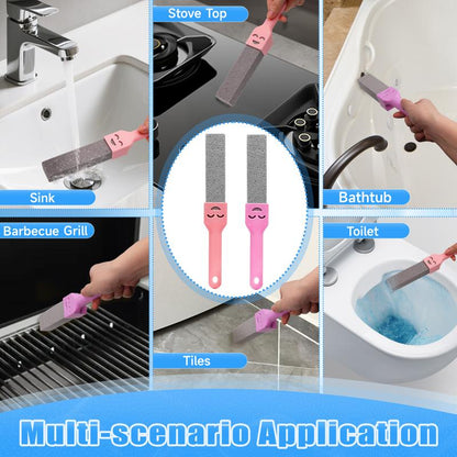 ✨🔥MCOIKY®Pumice Stone Toilet Bowl Cleaner with Ergonomic Long Handle | Hard Water Ring & Limescale Stain Remover for Bathroom, Sink, Tile, Bath-tub and BBQ Grill