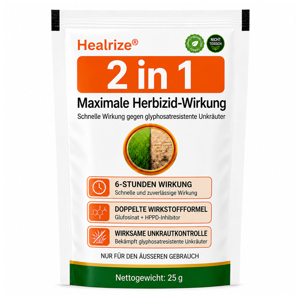 Healrize® 🍂2-𝖎𝖓-1 Maximale Herbizid-Wirkunge: Schnell wirkende Ergebnisse bei glyphosatresistenten Unkräutern