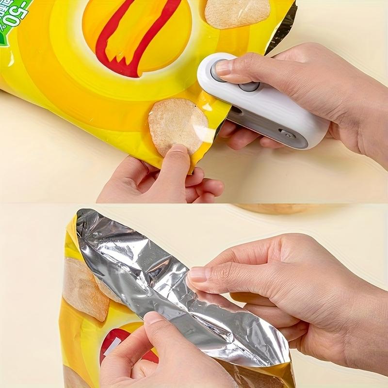 🔥🧲MCOIKY® 2-in-1 Mini Bag Sealer & Cutter | USB-C Rechargeable Portable Heat Sealer with Magnetic Base - Handheld Food Preserver 🍟