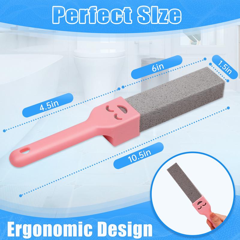 ✨🔥MCOIKY®Pumice Stone Toilet Bowl Cleaner with Ergonomic Long Handle | Hard Water Ring & Limescale Stain Remover for Bathroom, Sink, Tile, Bath-tub and BBQ Grill