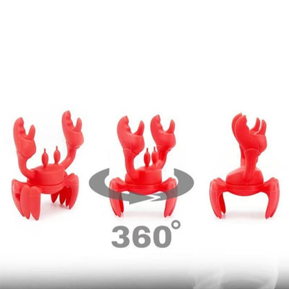 🦀✨MCOIKY®Cute Crab Silicone Utensil Rest & Pot Clip - 2-in-1 Heat Resistant Spoon Holder & Steam Releaser | BPA-Free Fun Kitchen Gadgets