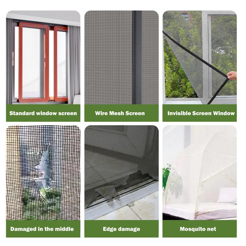 🔥Best Seller🔥MCOIKY®Anti-Bug Window Screen Repair Tape, Strong Adhesive Fiberglass Mesh Strip, Durable Patch to Keep Mosquitoes Out (2inch x 157.5inch)