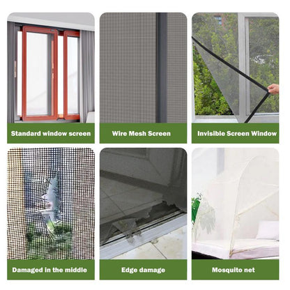 🔥Best Seller🔥MCOIKY®Anti-Bug Window Screen Repair Tape, Strong Adhesive Fiberglass Mesh Strip, Durable Patch to Keep Mosquitoes Out (2inch x 157.5inch)