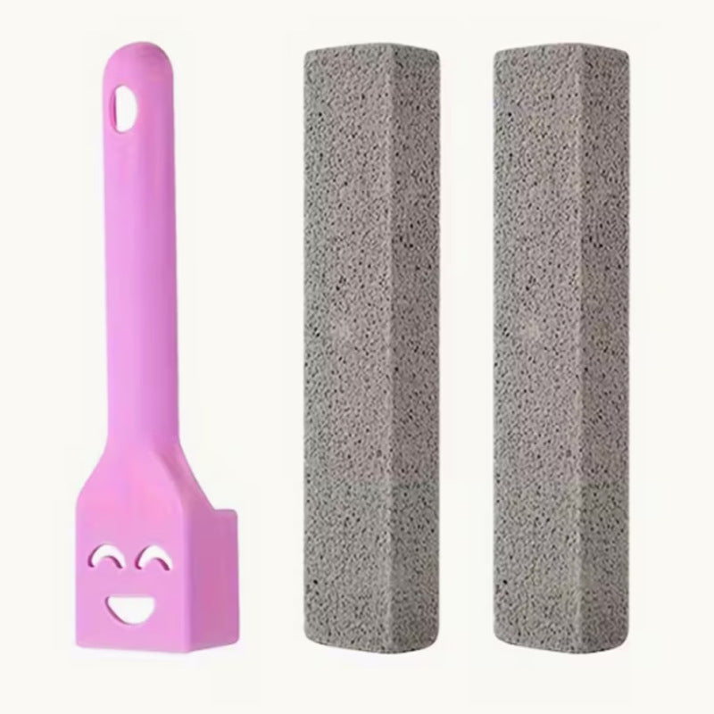 ✨🔥MCOIKY®Pumice Stone Toilet Bowl Cleaner with Ergonomic Long Handle | Hard Water Ring & Limescale Stain Remover for Bathroom, Sink, Tile, Bath-tub and BBQ Grill